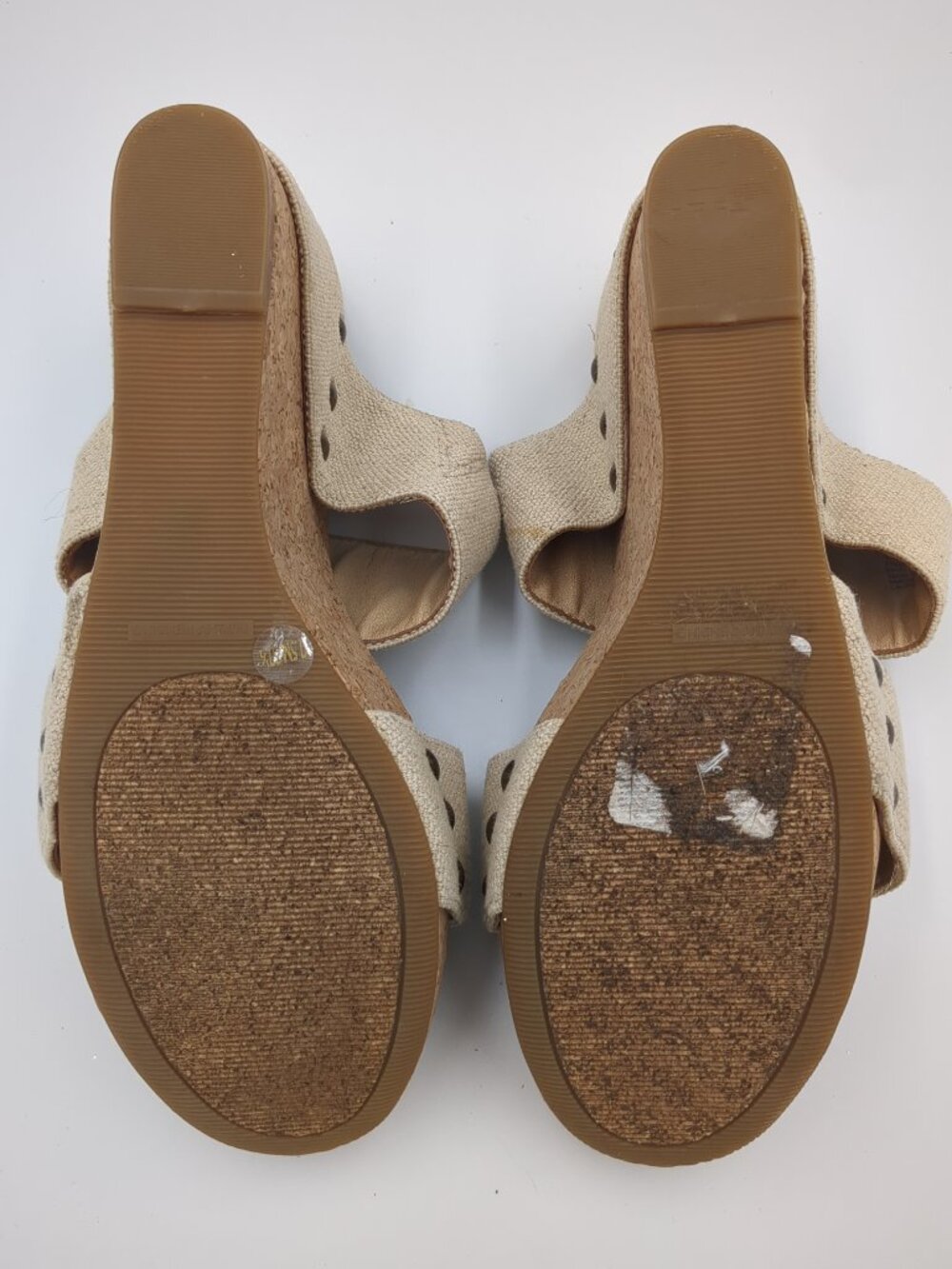 Lucky Brand Strappy Cork Heel Wedge sandal Women's size 7.5 - Picture 8 of 9